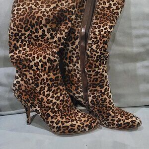 Leopard print boots